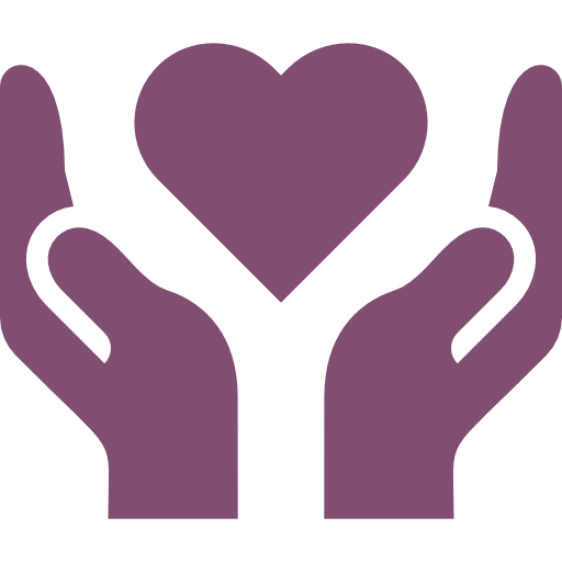 Aftercare ABA Support Hands holding a heart icon.